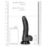 Real Rock Ultra Skin Gode Curved Kurt 15 x 3.7cm Noir